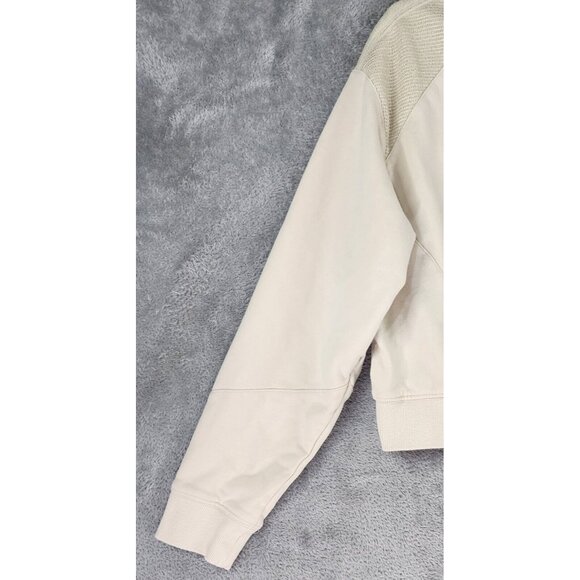 The Greii Sweatshirt Womens Large Cream 1/4 Zip Long Sleeve Preppy Casual Top - Picture 4 of 10